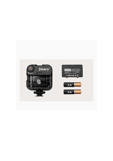 Jmary Fm-48r Mini Fill Light Telefon-kamera Üstü Pilli Aydınlatma Işığı Siyah