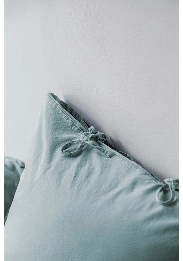 Savanna Yıkanmış %100 Pamuk Poplin Mint Çift Kişilik Nevresim Takımı