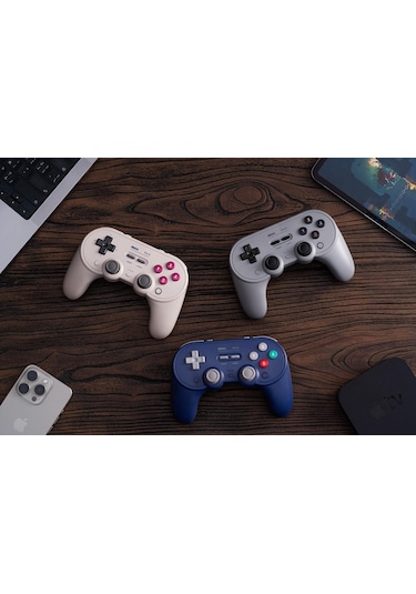 8bitdo Pro 3 Tmr Joystick Hall Effect Triggers Kablosuz Oyun Kolu Switch ,pc,macos,android