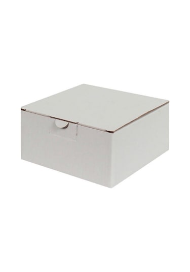 Beyaz Kilitli Kargo Kutusu / Ebat: 13,5x13,5x6,5 cm (100 adet)