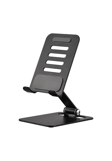 Mufunye Alüminyum Masaüstü Telefon/tablet Tutucu - Açı Ve Yükseklik Ayarlanabilir, Siyah
