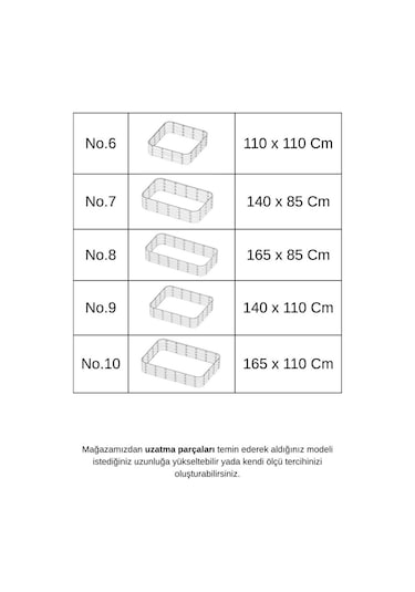 Modüler Yükseltilmiş Bahçe Yatağı Yükseltilmiş Sebze Yatağı No:5 110x85 Bej