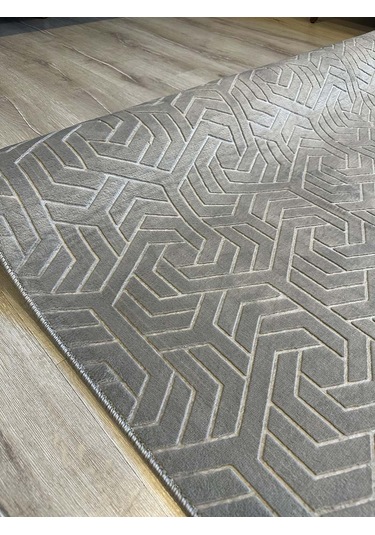 Rölyef Halı Yolluk Antrasit Kaymaz Taban Makinada Yıkanabilir Salon, Mutfak, Koridor, Balkon, Yatak Odası Halısı Gri