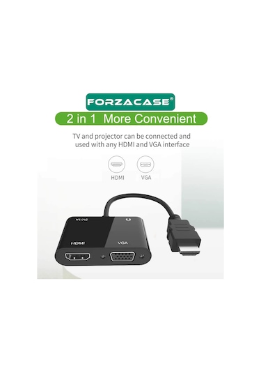 4in1 Hdmı To Vga Adaptör Type C Aux Çevirivi Adaptör - Fc504