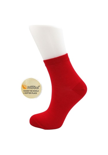 Modal Kadın Yarım Konç Çok Renkli Dikişsiz Düz Çorap 6'lı Paket Çok Renkli