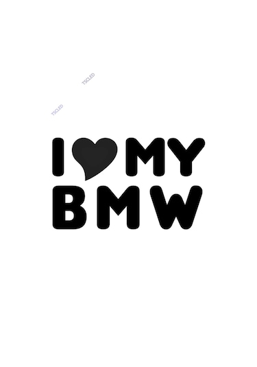 I LOVE BMW STICKERS 