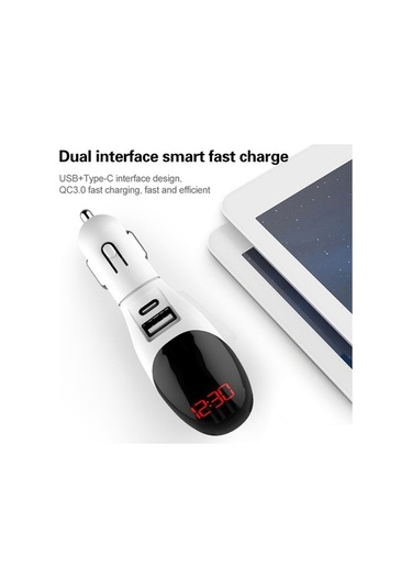 Wondernest Çok Fonksiyonlu Formaldehit Giderici Hava Temizleyici Qc3.0 Araç Şarj Ekranlı Beyaz Beyaz