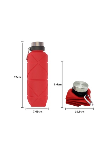 Outdoor 700ml Silikon Katlanır Su Şişesi Matara 001