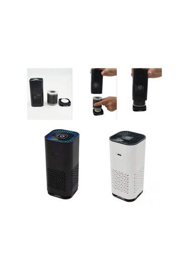 Lemestar Araç İçin Negatif İyon Hava Temizleyici - Koku, Duman, Formaldehit Giderici, 500w İyon, 7 Renk Ambiyans Işığı, Beyaz