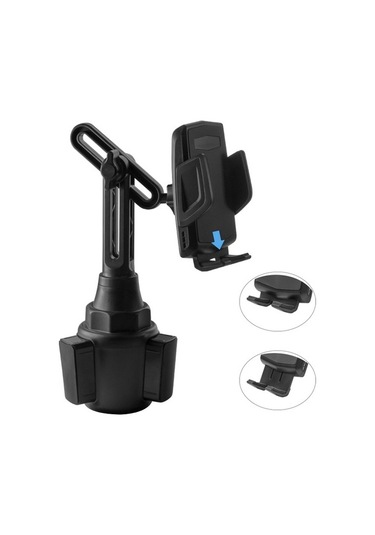 Muduan 360 Derece Dönen Evrensel Araç Bardak Tutucu 3.5-6.0 Inç Telefon Montaj Braketi Huawei Samsung İphone Uyumlu Için Siyah Yok Havalandırma E9a1le