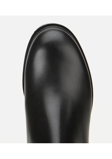 Hotiç Kadın Deri Siyah Lastik Detaylı Düz Bot 01boh313410a100 01boh313410a100 Siyah