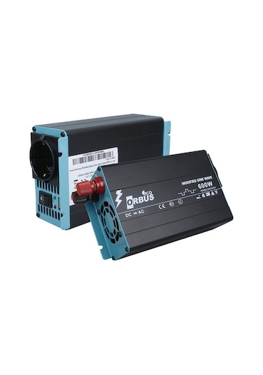 Orbus Orb600m Dc 12v - 220v Ac 600w/1200w Modified Sinus Sine Wave Inverter