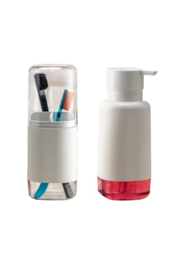 Büro Ev Ofis Banyo Düzeni İçin 2parça Mini Diş Firçalık Sıvı Sabunluk Seti Diğer