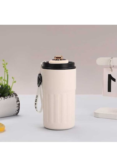 Pazly 316 Paslanmaz Çelik Araba Kahve Fincanı Termos Siyah Siyah