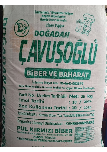 Pul Kırmızı Biber 25 Kg