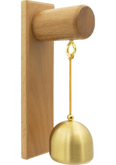 Wezone Ahşap Ve Bakır Kapı Zili - Dükkan Girişi Uyarısı, Ev Dekoru İçin Pratik Ve Şık Çıngırak