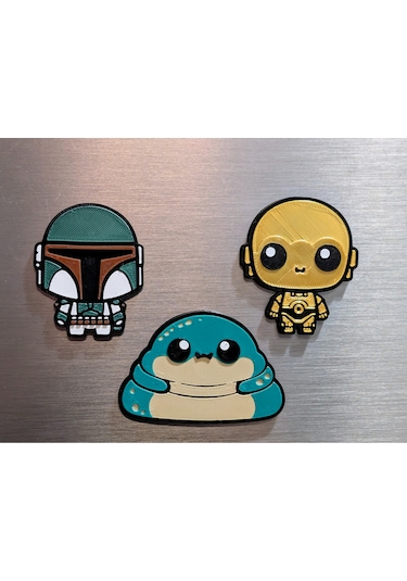 Star Wars Baby Yoda Grogu Darth Vader R2d2 Figürlü Buzdolabı Magneti