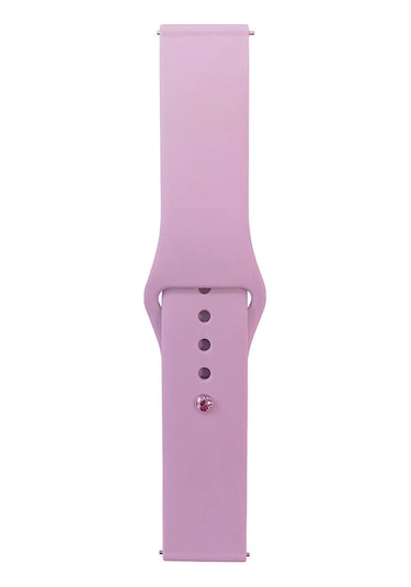 Galaxy   Uyumlu  Watch Active 2 44mm Band Serisi 20mm Klasik Kordon Silikon Strap Kayış-mor