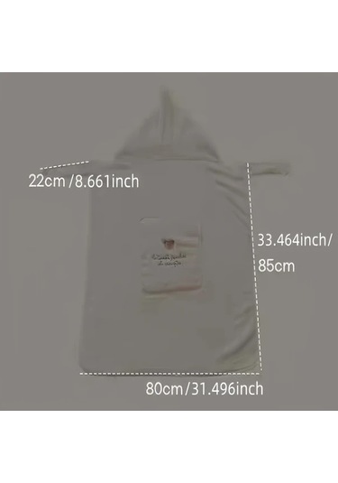 Hightower Yumuşak Isıtıcı Sevimli Ayı Desenli Battaniye Sonbahar Kış Bej Renk