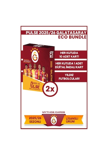 Eco Bundle - Galatasaray - Pulse Futbolcu Kartları 2025/26 - 2 Paket