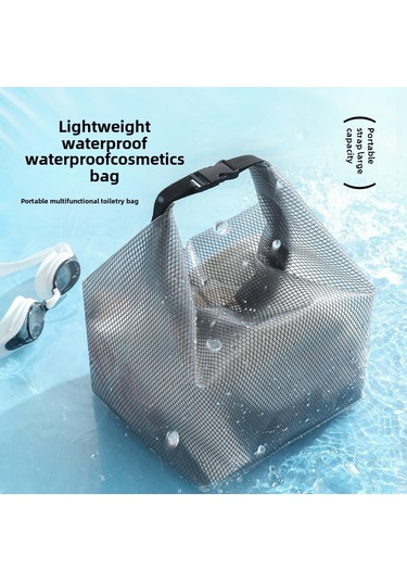 Reedark Taşınabilir Butonlu Lüx Kozmetik Çantası - Küçük Beyaz, Yolculuk Gereçleri İçin Geniş Hacimli Depolama Çanta Toptan Diğer