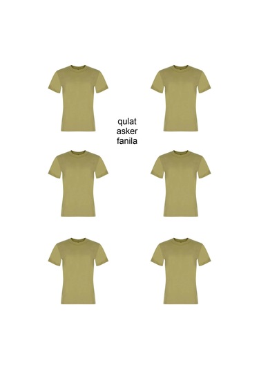 6'lı Paket Bedelli-acemii Asker Fanila Atlet Haki