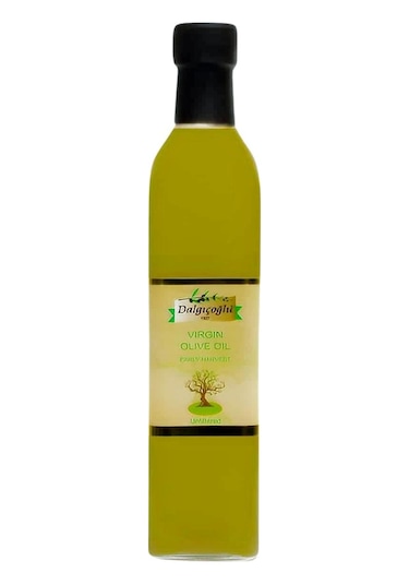 Dalgıçoğlu Erken Hasat Soğuk Sıkım Zeytinyağı Filtresiz Dörtgen Cam 500 ML