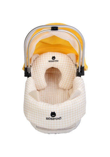 Kışlık Isıtmalı Paspas, Evcil Hayvan Arabası Kenarı Üç Parça Seti, Kir Önleyici Paspas Ve Çerçeve Sarı