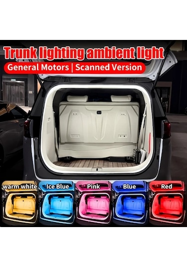 Fochsia 78.74 İnç Buz Mavisi Led Bagaj Aydınlatma Işık Şeridi Otomatik Sensörlü Tarama Işığı Suv Sedan Kamyon İçin