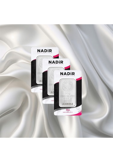 Leva Gold 50 Gr Nadir Gümüş Külçe 3 Adet