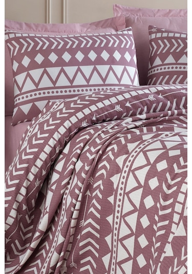 Pike Seti Baskılı Çift Kişilik Artec Lila Lila