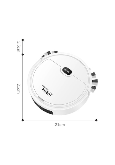Yeni Usb Akıllı Süpürme Robotu Emiş Süpürme Paspası 3'ü 1 Arada Entegre Vakumlu Temizleme Makinesi Kaynak Üretici Toptan Renk Kutusu Beyaz