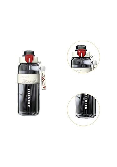 Suntek Spor Şişesi 27oz Kolay Temizlenebilir Pipetli Beyaz