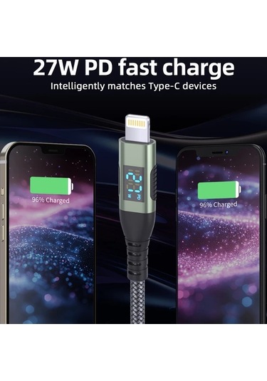 Brightnova Usb C Lightning Kablosu 5 Parça Mavi Yeşil Siyah 2m 6 6ft 78in Hızlı Şarj İphone 14 13 12 11 X Xs Xr 8 Plus İpad Uyumlu