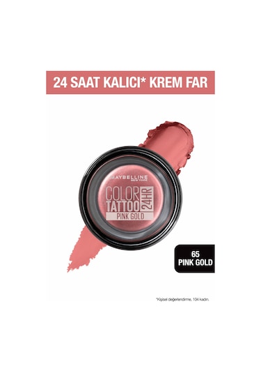 Maybelline New York Color Tattoo 24H Göz Farı 65 Pink Gold