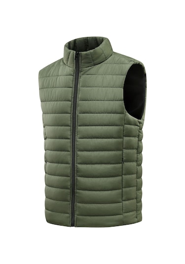 Erkekler İçin Bol Kesimli, Hafif Pamuklu Dolgulu Ceket, Sonbahar Ve Kış İçin Sıcak Pamuklu Dolgulu Yelek, Palto Sarı