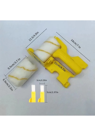 Chuangyinshop 5 Adet Kenar Rulo Fırçaları İç Köşe Boyama Dekorasyon Çok Amaçlı Boya Fırçası Seti