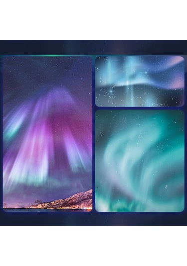 Wezone Romantik Usb Projeksiyon Lambası - Kuzey Işıkları Ve Ay Efekti İle Dekoratif Aydınlatma Beyaz