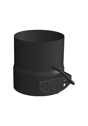 Ayarlanabilir Baca Klapesi / Boy: 8 Cm / Çap: 13 Cm / Mat Siyah Boyalı / Baba's Stove