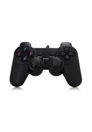 Bloomnest Ps2 Şekilli 208usb Kablolu Gamepad, Pc Ve Mini Konsollar İçin Siyah Oyun Kumandası