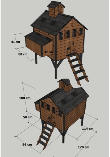 Mandu Ahşap Tavuk Kümesi (Max 16 Tavuk)
