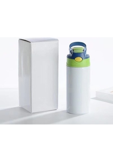 The Everything Store 350ml Çocuk Yalıtımlı Saman Su Şişesi U22jım Yeşil