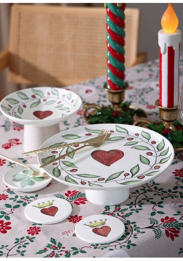 The Mia Luv Bardak Altlığı 4lü Set- 10 Cm Çok Renkli