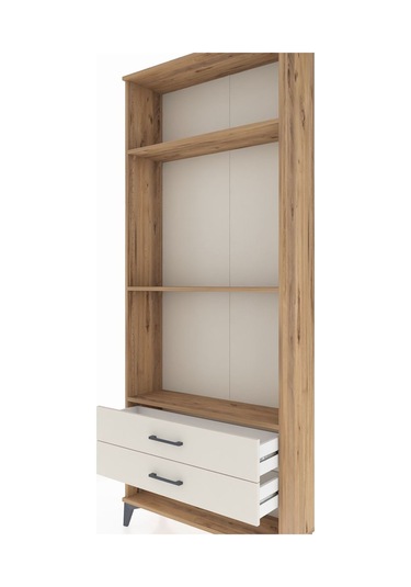 Arges Dolap 3 Raflı 2 Çekmeceli 88x30x221 Çam-aytaşı Çam