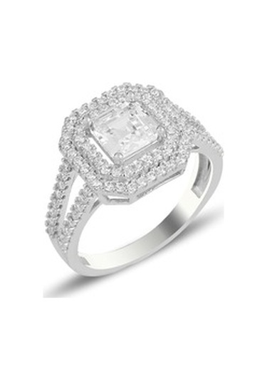 Gümüş Rodyumlu Özel Tasarım Baget Kesim Zirkon Taşlı Üçlü Set