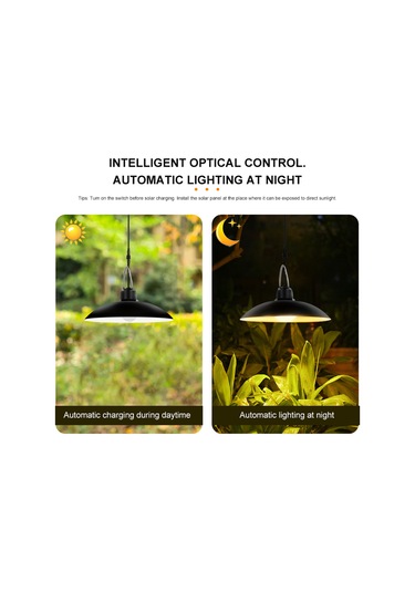 Symbee Güneş Enerjili 16 Led Bahçe/evler Için Ip65 Su Geçirmez Vintage Lambası - 2 Aydınlatma Modu Parlak/alçak Islak Işık Siyah