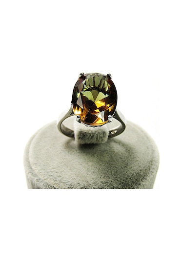 Gümüş Zultanit Oval Büyük Taşlı Kadın Yüzük