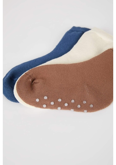 Defacto Erkek Bebek Kaydırmaz Taban 3'lü Pamuklu Uzun Çorap B1423A5NSKR1 Çok Renkli Defacto Erkek Bebek Kaydırmaz Taban 3'lü Pamuklu Uzun Çorap B1423A5NSKR1 Çok Renkli