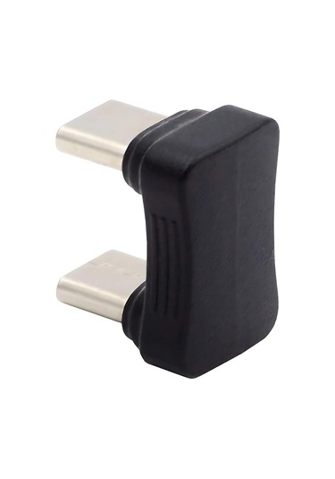 Type-c To Type-c 180 Dirsek Adaptör 65w Hızlı Şarj & 480mbps Veri Aktarımı Erkek - Erkek Uçlu