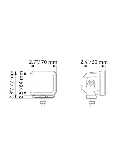 Hella Off-road Led Lamba 12v-24v 70mm Hareketli Montaj 1fa358176-801